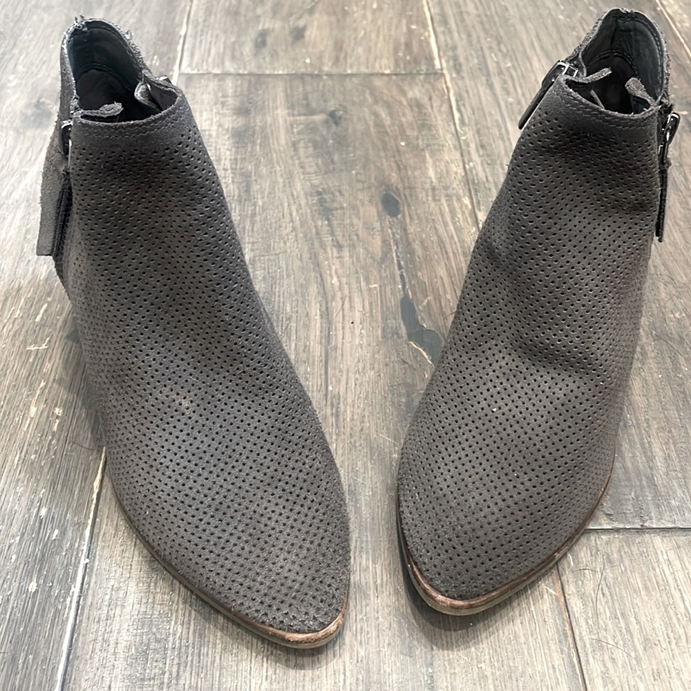Vince Camuto dark grey suede ankle boots. Size 6
